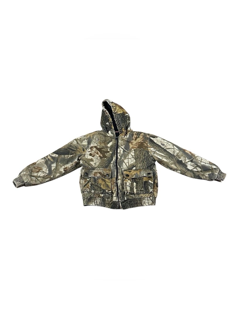 Outfitters Ridge Youth L 10-12 Realtree Hardwood Camo Hooded Hunting Jacket